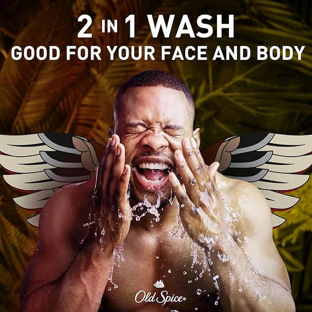Old Spice Cleansing Body Wash for Men, 3X Defense, 24/7 Shower Fresh with Lasting Scent, 2-in-1 Body & Face Wash, Eaglefan...