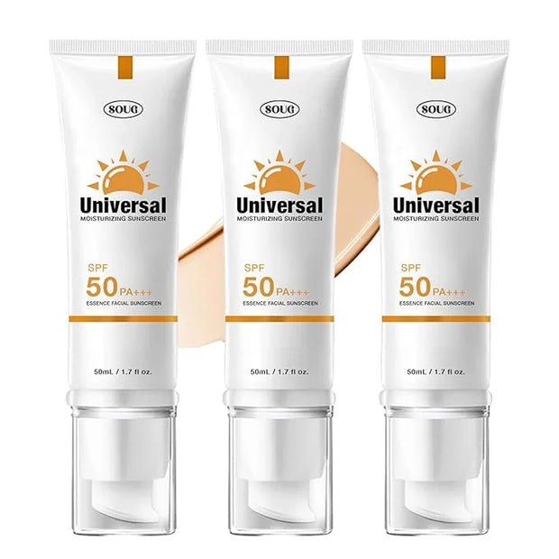 Tinted Sunscreen For Face SPF 50, Universal Protector Solar 50 Face Sunscreen Moisturizer, No Sticky, Hydrating travel siz...