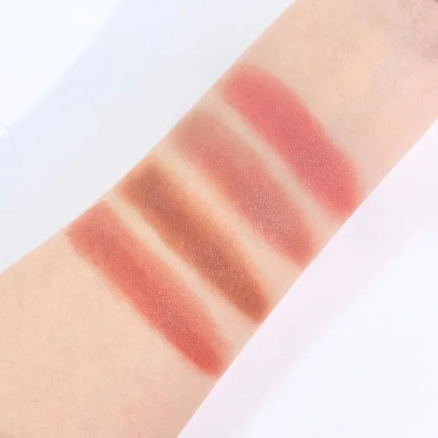 Matte Blush Cream Quads Makeup Palette, Blushes for Older Women Lip and Cheek Dual Blush Palette, Natural Lasting Pinkish ...