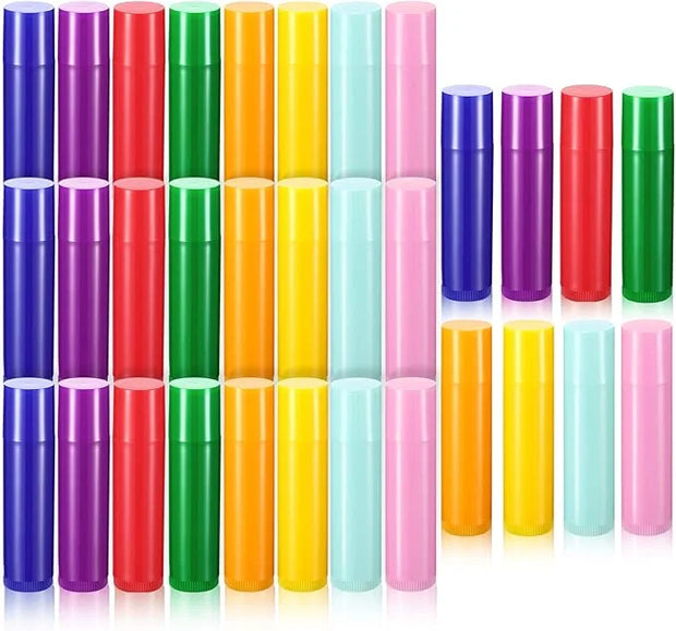 32 Pieces 5ml Empty Lip Gloss Tubes Refillable Lip Gloss Bottles Rotatable Lip Balm Container Tubes Plastic Lipstick Tube ...