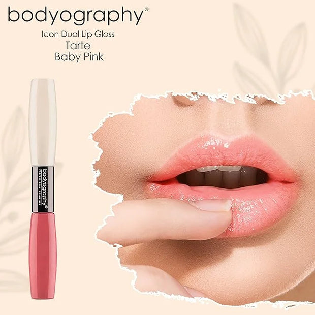 Bodyography Icon Dual Lip Gloss, Tarte, 0.3 Ounce - Product Image