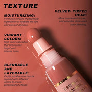 YOUNG VISION Hydrating Liquid Lipstick & Gloss Tint, Oil Infused, Cushion & Puff Applicators, Versatile Nude to Red Shades...