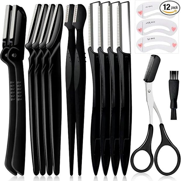 Eyebrow Razor Pack, Multipurpose Dermaplaning Face Razors for Women Facial Hair Removal/Exfoliating/Eyebrow Face Shavers/P...