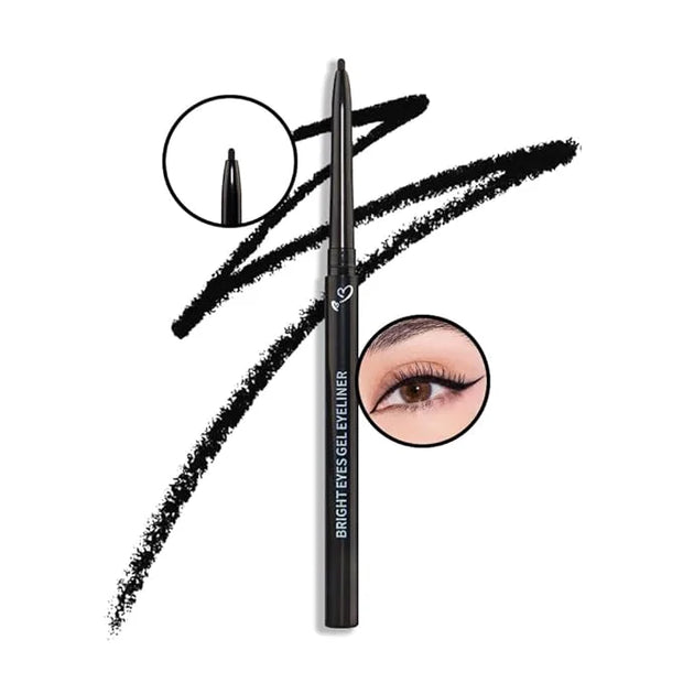 Kaely 1.5mm Skinny Gel Eyeliner Pencil,Black Cat Eye Liner Makeup Pen,Cream Smooth Eyeliner Crayon,delineador de ojos cont...