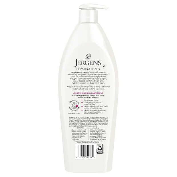 Jergens Ultra Healing Dry Skin Lotion, Hand and Body Moisturizer for Quick Absorption into Extra Dry Skin with Hydralucenc...