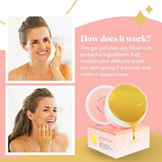 24K Gold Collagen Under Eye Mask - Bright Eyes Anti Aging Treatment - Product Image