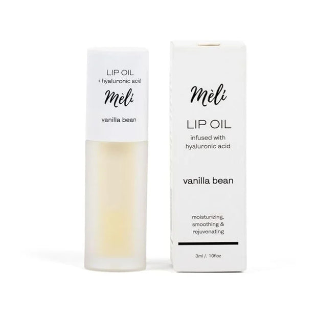 MÈLI Organic Lip Oil with Hyaluronic Acid | Clear Non-Sticky, Natural Lip Gloss, Moisturizing, Revitalizing and Rejuvenati...
