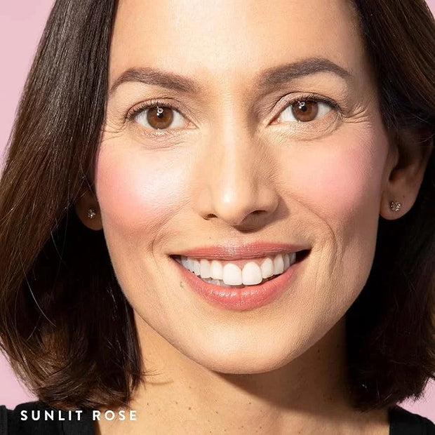 LAURA GELLER NEW YORK Baked Blush-n-Brighten Marbleized Blush for Cheeks - Sunlit Rose - Satin Finish - Buildable Color - ...