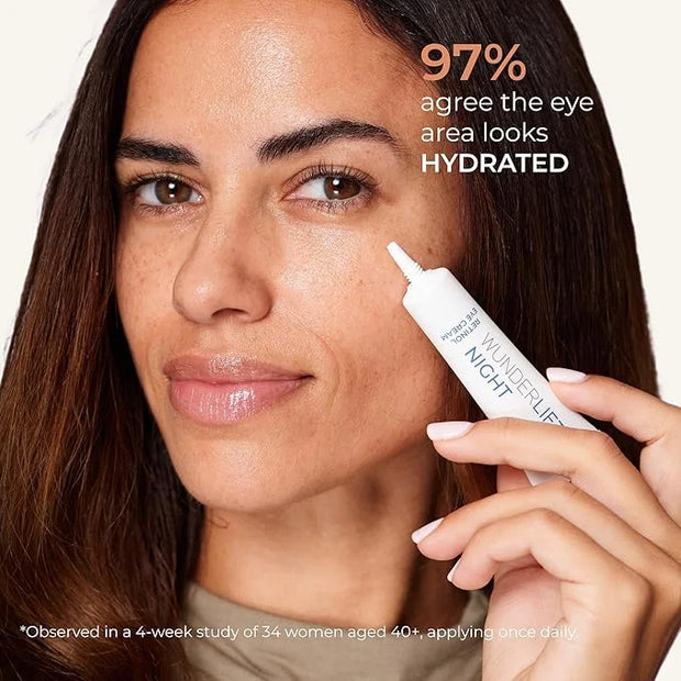 Wunderlift Night Retinol Eye Cream, 3% Encapsulated Retinol, Hyaluronic Acid and Coleus Forskohlii, Vegan and Cruelty free...