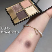 4 Colors Eyeshadow Makeup Palette,Nude Rose Gold Highly Pigmented Natural Neutral Nude Eye Shadow Palette with Mirror,Long...