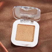 Kaely Pressed Single Eyeshadow Makeup, Golden Shimmer Highly Pigmented Monochrome Eye Shadow Palette, Waterproof Neutral P...