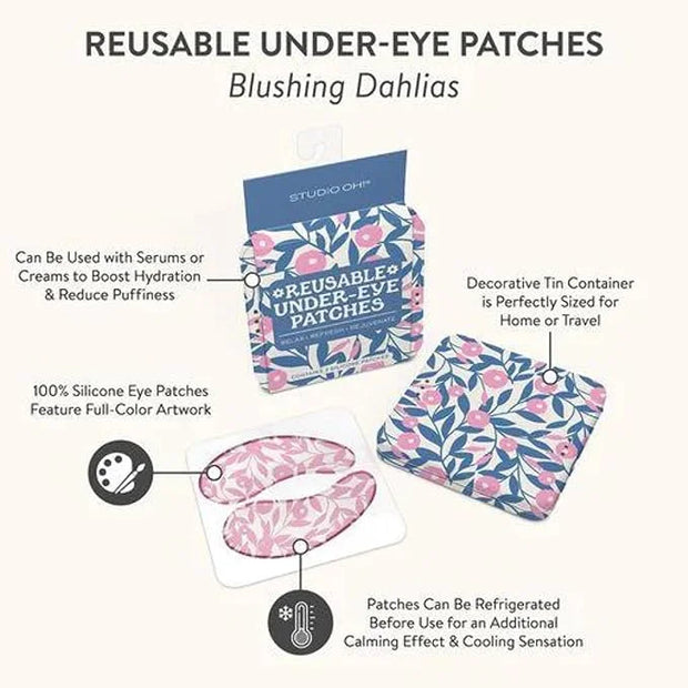 Studio Oh! Reusable Under-Eye Patches, Puffy Eyes Treatment and Under Eye Masks Skincare, 100% Silicone Eye Patches, Pairs...