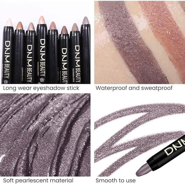 evpct 2Pcs Cream Eyeshadow Sticks Set for Eyes Waterproof, Smoky AmethystShimmer Matte Eye shadow Stick Pencil Pen Bulk so...