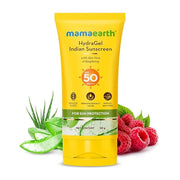 Mamaearth HydraGel Sunscreen | SPF 50 & PA++++ Sun Protection | Helps Fight UVA & UVB Rays with Aloe Vera & Raspberry | Hy...
