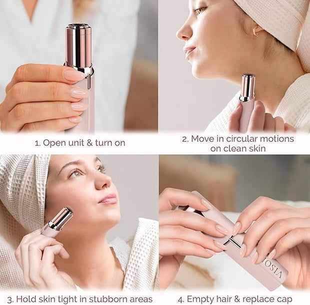 Facial Hair Removal for Women | Electric Razor Device Small Mustache Dermaplaning Remover Tools Tweezers Epilator Trimmer ...