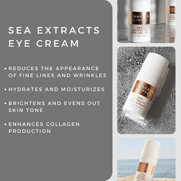 Georgette Klinger Sea Extracts Eye Cream - Undereye Cream Antioxidant-Rich, Anti-Aging, Brightens, Firms, Boost Collagen. ...