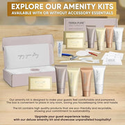 Terra Pure Spa Collection Amenity & Accessory Kit |1 oz Travel Size Shampoo, Conditioner, Lotion, Body Wash, 2 Soap Bars, ...
