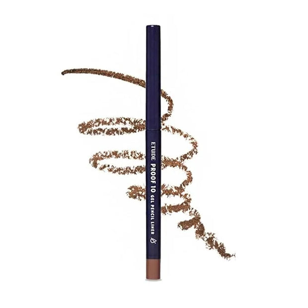 ETUDE Proof 10 Gel Pencil Liner 0.3g (#6 Honey Bronze) | Creamy Gel Texture Eyeliner with Wearable Shades to Create Precis...