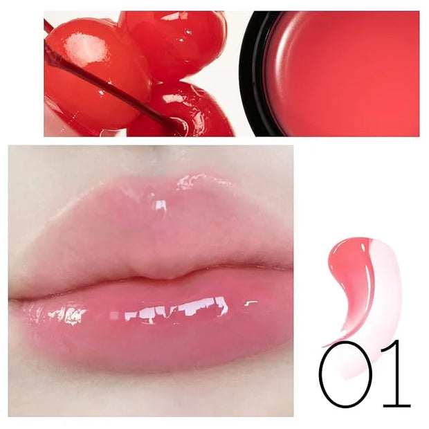 1 PC Macaron Canned Lip Essence High Glossy Lip Jelly, Mirror Effect Lip Glaze Mirror Effect Lip Balm, Moisturizing & Plum...