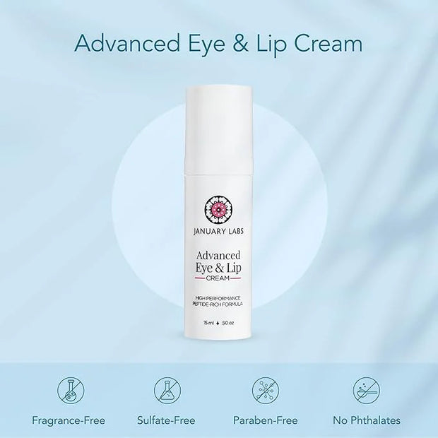 Advanced Eye and Lip Cream, High-Performance Eye Cream for Dark Circles and Puffiness, Nourishing Lip and Under Eye Cream ...