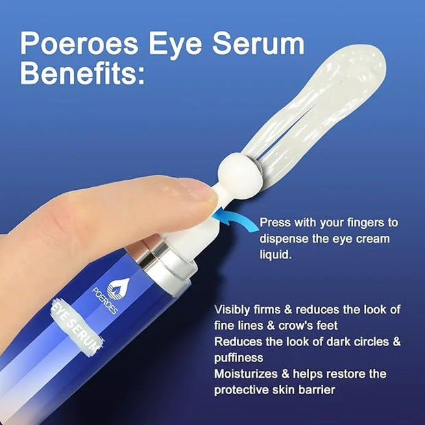 Eye Serum with 8% Caffeine 8% Retinol Hyaluronic Acid Niacinamide peptides for Puffy Bags Fine Lines Dark Circles Wrinkles...