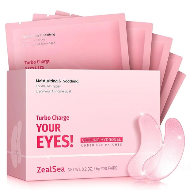 ZealSea Under Eye Patches for Puffy Eyes and Dark Circles (Collagen, 20pairs), Anti-wrinkle Patches, Eye Bags Remover for ...