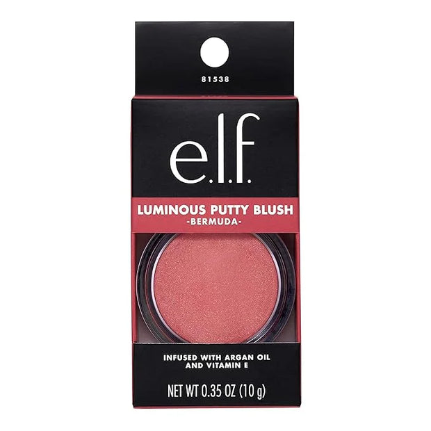 e.l.f. Luminous Putty Blush, Putty-to-Powder, Buildable Blush With A Subtle Shimmer Finish, Highly Pigmented & Creamy, Veg...