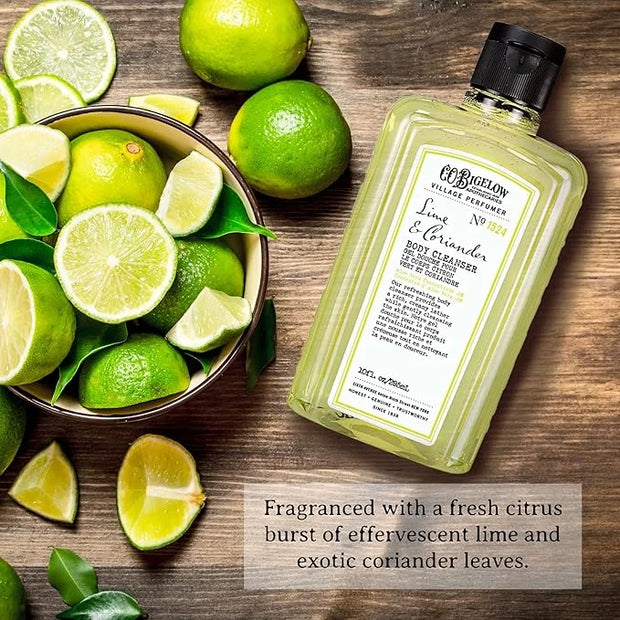C.O. Bigelow Lime Coriander Body Cleanser, Village Perfumer Moisturizing Body Wash for Men & Women with Aloe Vera, Sodium ...