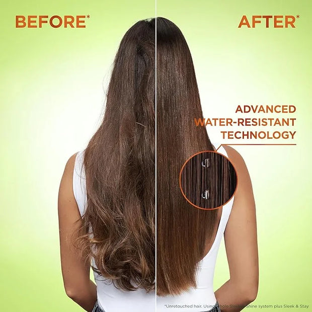 Garnier Fructis Sleek & Shine Shampoo, Conditioner + Anti-Frizz Serum Set for Frizzy, Dry Hair, Argan Oil (3 Items), 1 Kit...