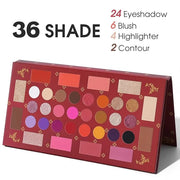 UCANBE Eyeshadow Makeup Palette, 36 Color Matte Shimmer Glitter Eye Shadow Highlighter Contour Blush Powder, High Pigmente...