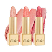 Oulac Metallic Coral Lipstick Set 3PCS High Impact Lipcolor with Moisturizing Formula, Vegan Beauty, Full-Coverage Lip Col...
