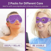 Ice Pack for Eyes - 2 Pcs Reusable Hot Cold Compress Gel Bead Cooling Mask for Puffiness, Dark Circles, Bags, Dry Eyes, He...