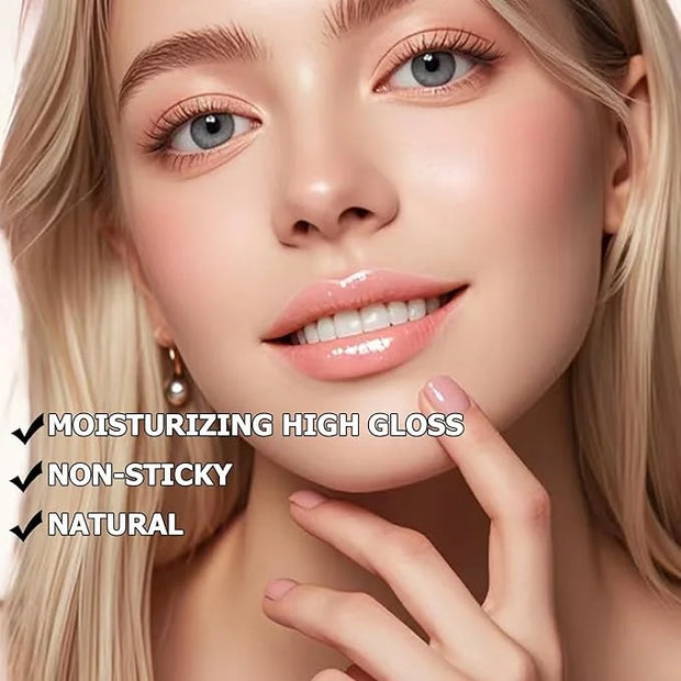 pink Honey Lip GlossTinted Glitter Lipgloss Lip Oil Teens Moisturizing Lipstick Lip Balm High Shine And Vegan Plumping Lip...
