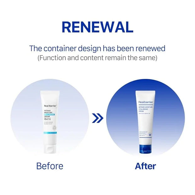 Real Barrier | Intense Moisture Hyaluronic Cream | Panthenol Skin Barrier Repair Face Cream | Hyaluronic Acid Moisturizing...