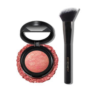 LAURA GELLER NEW YORK Baked Blush-n-Brighten Marbleized Blush + Angled Brush (03 Coral Cove, 47mm) - Product Image
