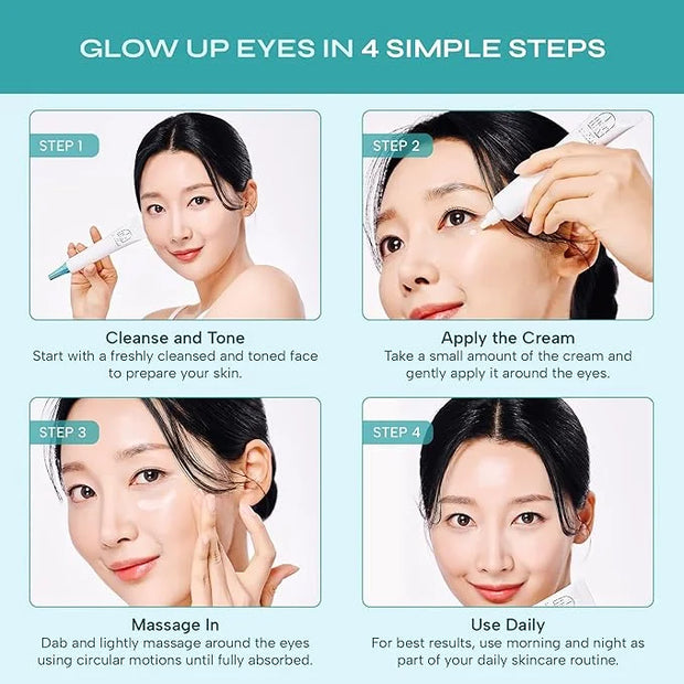 Marinavi Hydrating Eye Cream – Lightweight Moisturizer for Under Eyes, with Hyaluronic Acid, Jojoba & Olive Oil for Soft, ...