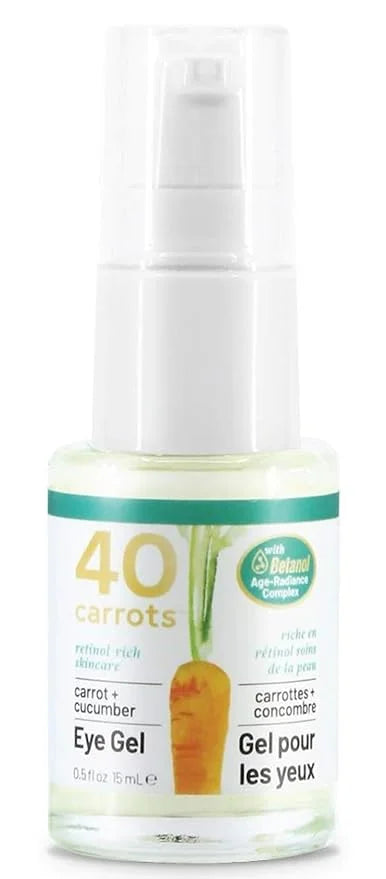 40 Carrots Carrot & Cucumber Eye Gel with Retinol for All Skin Types - Smooths Fine Lines & Reduces Wrinkles, Crow's Feet,...