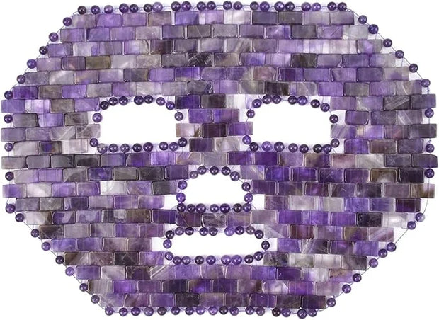 ideayard Jade Facial Mask｜100% All Natural Jade Sleep Mask｜Diminish Puffiness｜Soothe Eye Fatigue (Purple) - Product Image