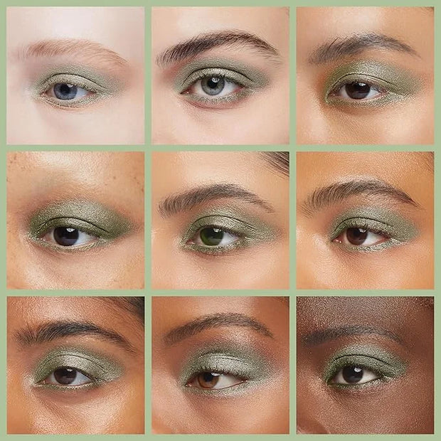 Clover Shimmering Emerald Green Yellow Gold Flecked Forest Pressed Powder Single Vegan Eyeshadow; Talc, Paraben & Cruelty ...