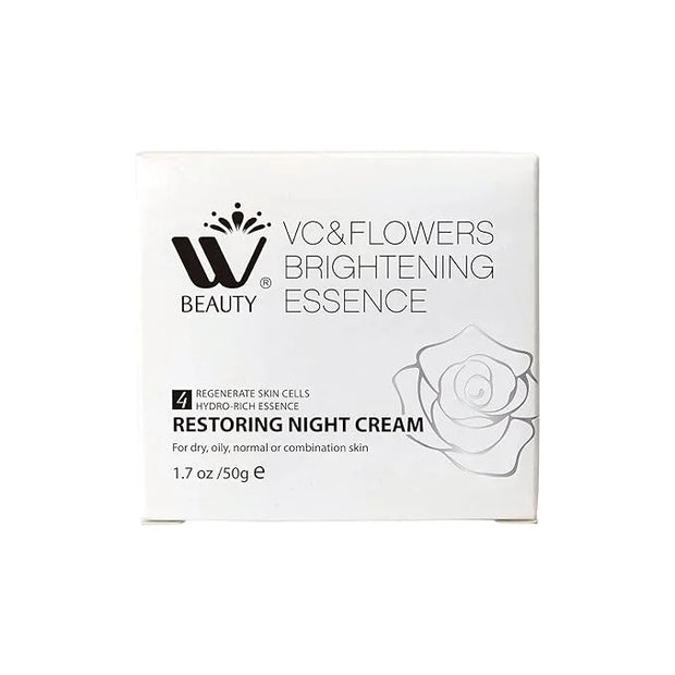 Restoring Night Cream for Face, Anti-Aging Moisturizer with Hydro-Rich Essence. Skin-renewing face cream for a hydrated, y...