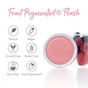 100% PURE Powder Blush (Fruit Pigmented), Chiffon, Soft Shimmery Finish, Nourishes Skin w/Rosehip Oil, Cocoa Butter, Natur...