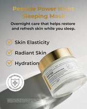 BOM COSMETICS A Set of Peptide Power Skincare With 5 Kinds of Items (Toner, Ampoule, Cream, Eye Cream, Sleeping Mask), 24K...