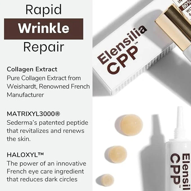 80% Collagen With Gold Peptides Eye Cream - Snail Secretion Filtrate + Matrixyl 3000 + Haloxyl For Wrinkles, Dark Circles,...