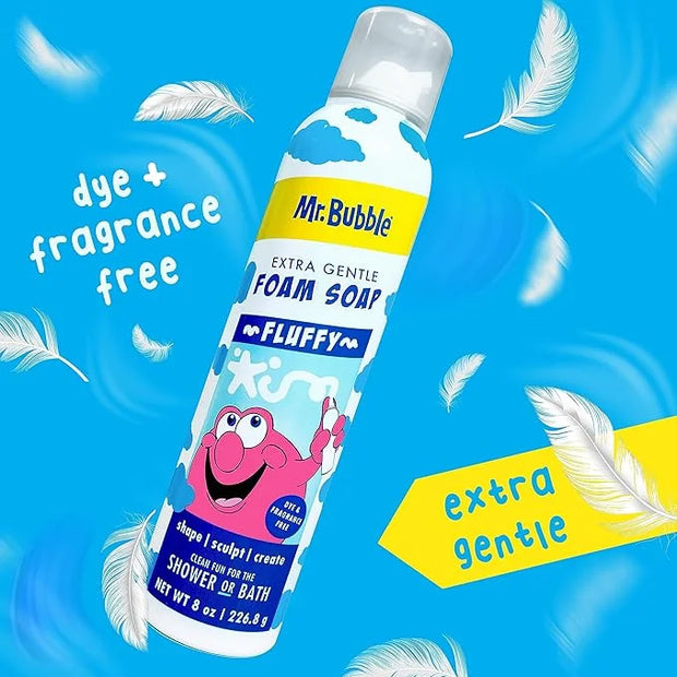 Mr. Bubble Extra Gentle Foam Soap - Fragrance Free Kids Hand and Body Wash 8OZ, Pack of 6 - Product Image