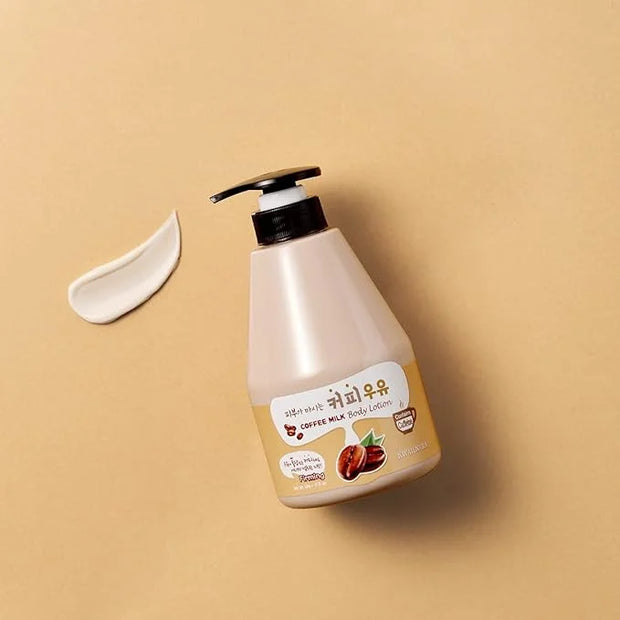 WELCOS Kwailnara Coffee Milk Body Lotion & Body Wash Set – Moisturizing & Energizing Korean Skincare Bundle with Coffee Ex...