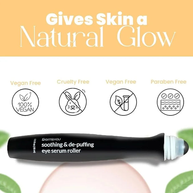 Dermisyou Under Eye Serum Roller Reduce Wrinkle & Fine Lines & Puffiness For Dark Circles Undereye Bags Women & Men - Prod...