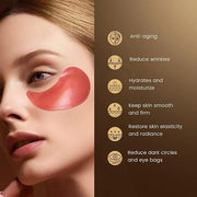 Puffy Eyes Smoothing Under Eye Patches, Caffeine Eye Masks for Wrinkles and Dark Circles, Undereye Bags, Brightening Skinc...
