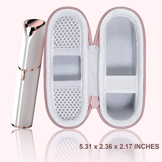co2CREA Hard Case and Replacement Head Compatible with Finishing Touch Flawless Facial Hair Remover Electric Face Razor fo...