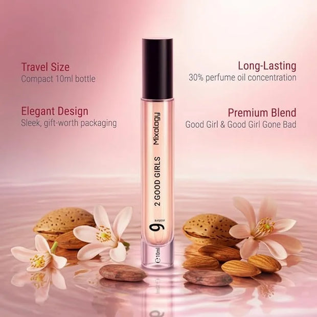 2 Good Girls Eau de Parfum – Mixture of Good Girl & Good Girl Gone Bad, Women Perfume 0.34 Fl Oz (10ml) - Product Image