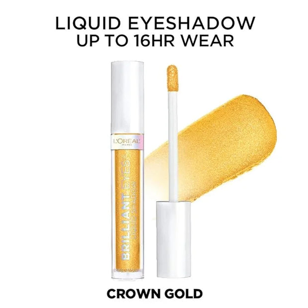 L’Oréal Paris Brilliant Eyes Shimmer Liquid Eye Shadow Makeup, Crown Gold, 0.1 oz. - Product Image